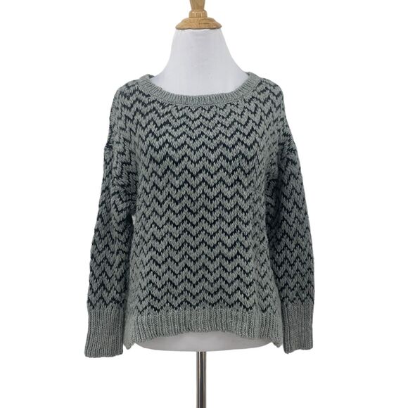 JOIE Nico Chevron Sweater Womens XS Extra Small Wool Blend Pullover Long Sleeve - Picture 1 of 13